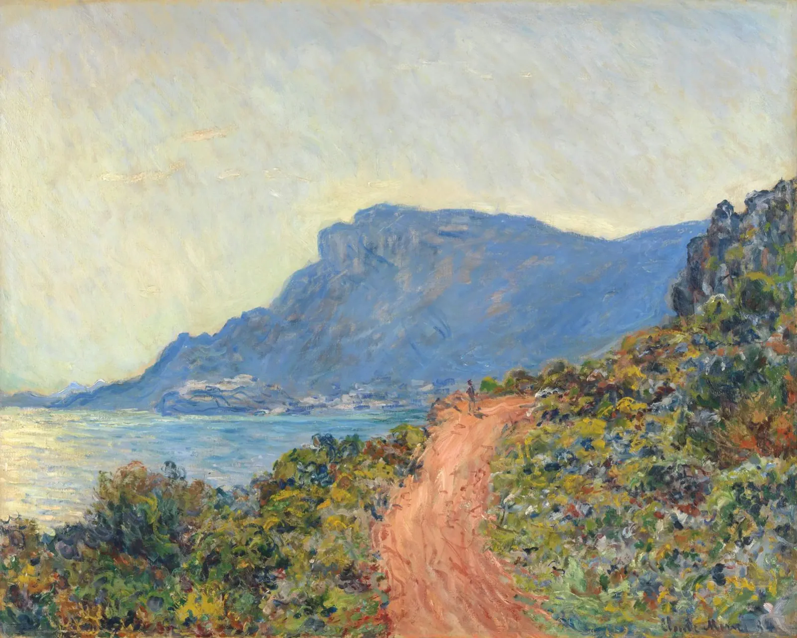 Claude Monet - La Corniche near Monaco, 1884 pellicola backlit da Timeless Artworks