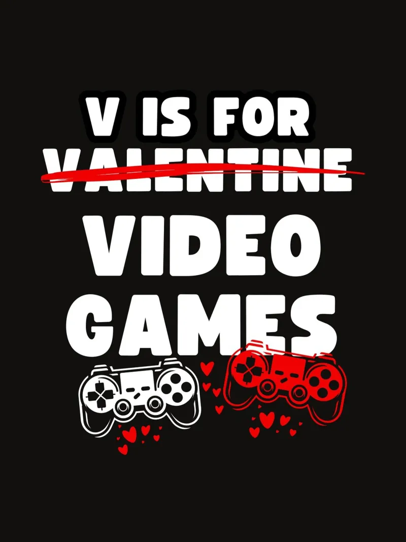 V IS FOR VALENTINE X VIDEO GAMES pellicola backlit da ArtDesign by KBK