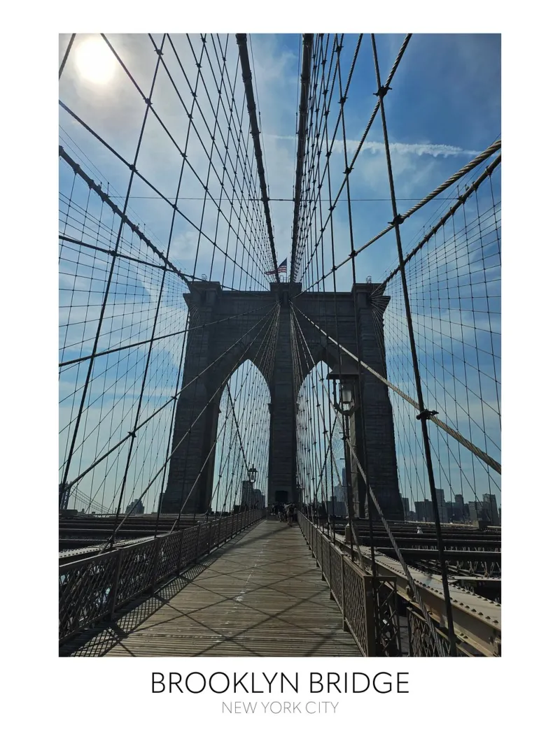 Brooklyn Bridge, New York pellicola backlit da Wonderland Photography