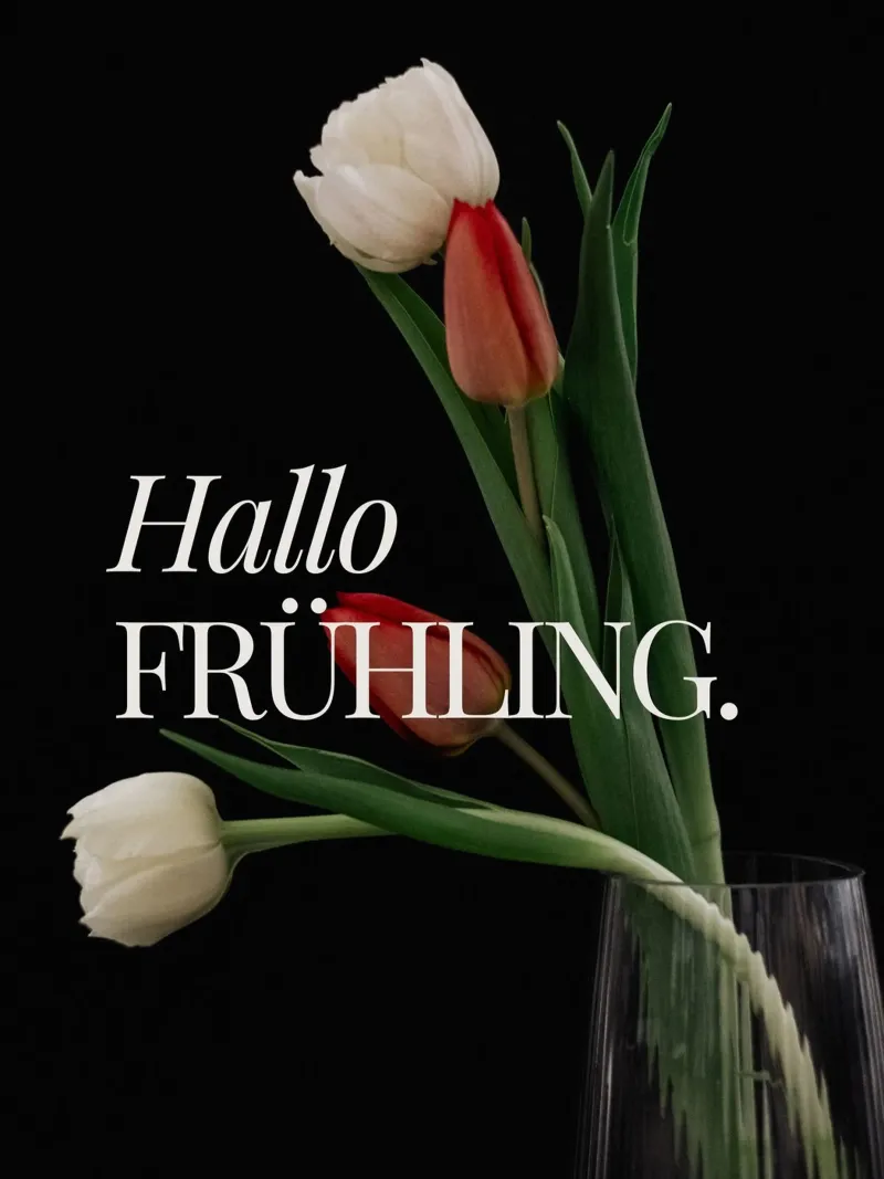 Hallo FRÜHLING. poster con telaio in legno da ArtDesign by KBK
