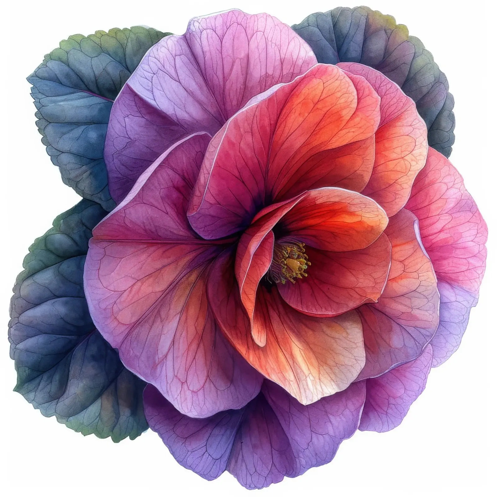 Fiore di begonia 4 pellicola backlit da Bold Blooms
