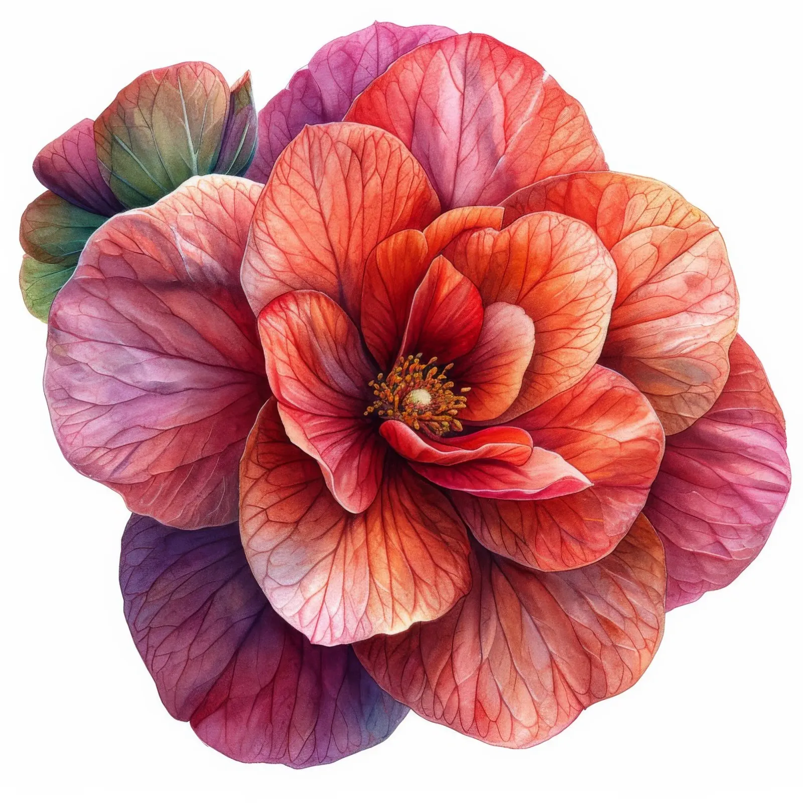 Fiore di begonia 1 pellicola backlit da Bold Blooms