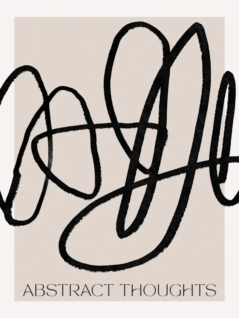 Abstract Thoughts poster con telaio in alluminio da treechild