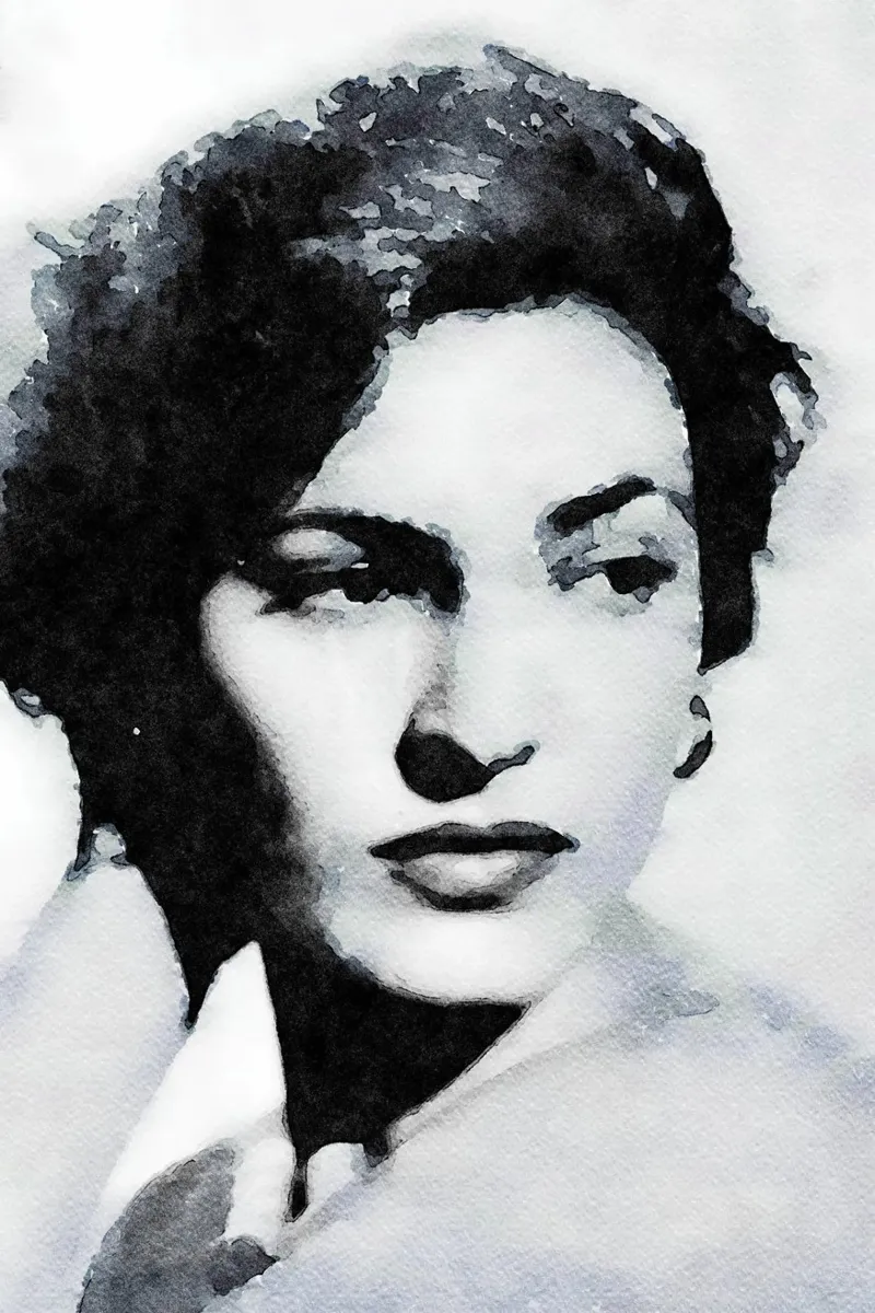Teresa attrice poster con telaio in legno da Massimo Frascogna