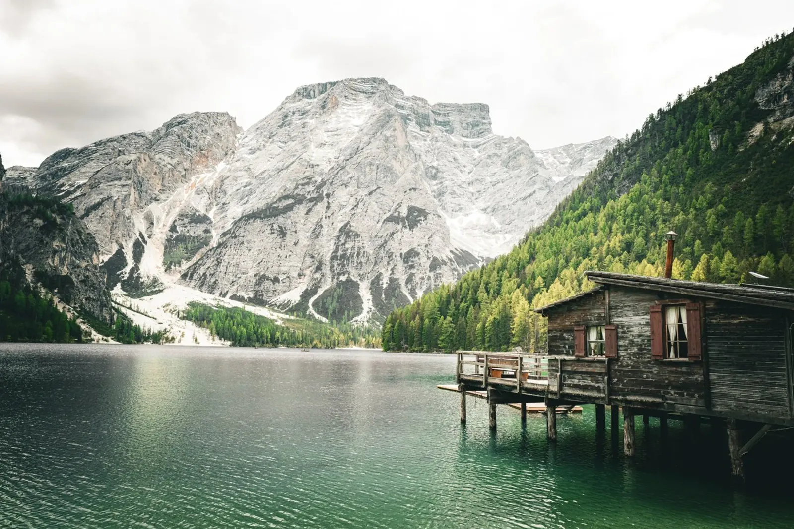 Hütte am See canvas by Flo Klein