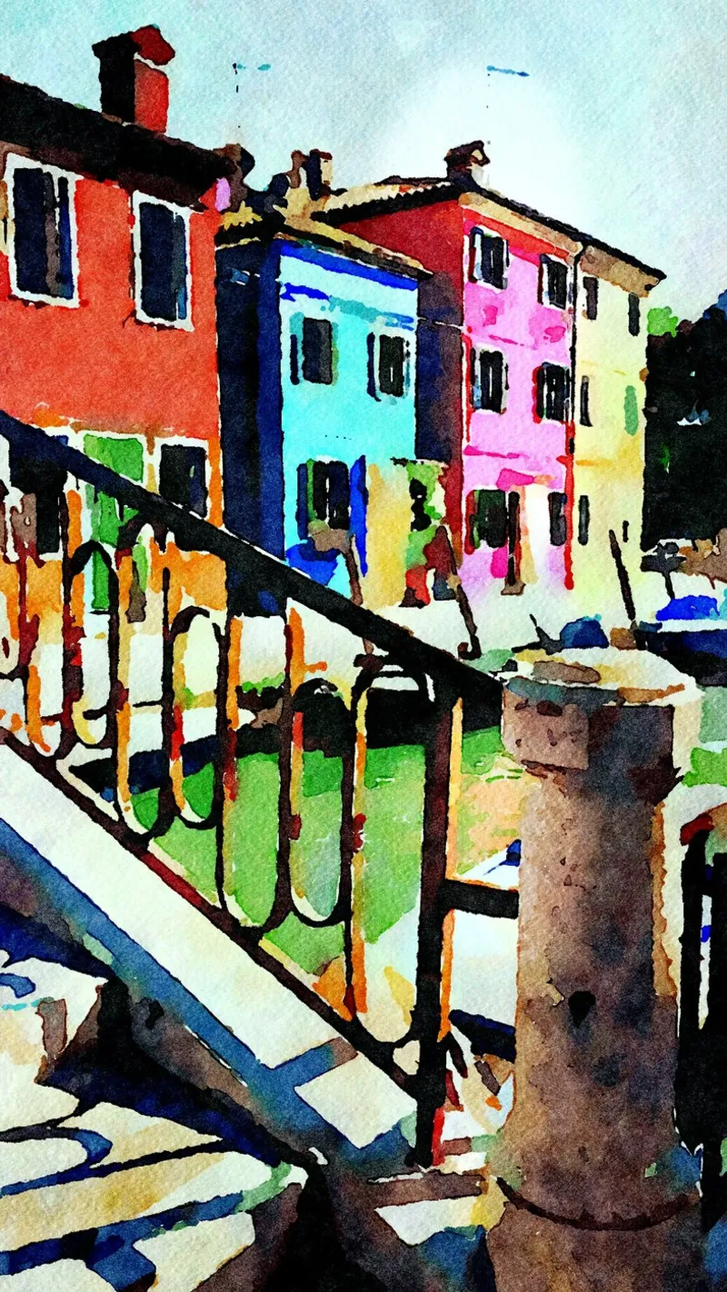 Burano pellicola backlit da Massimo Frascogna
