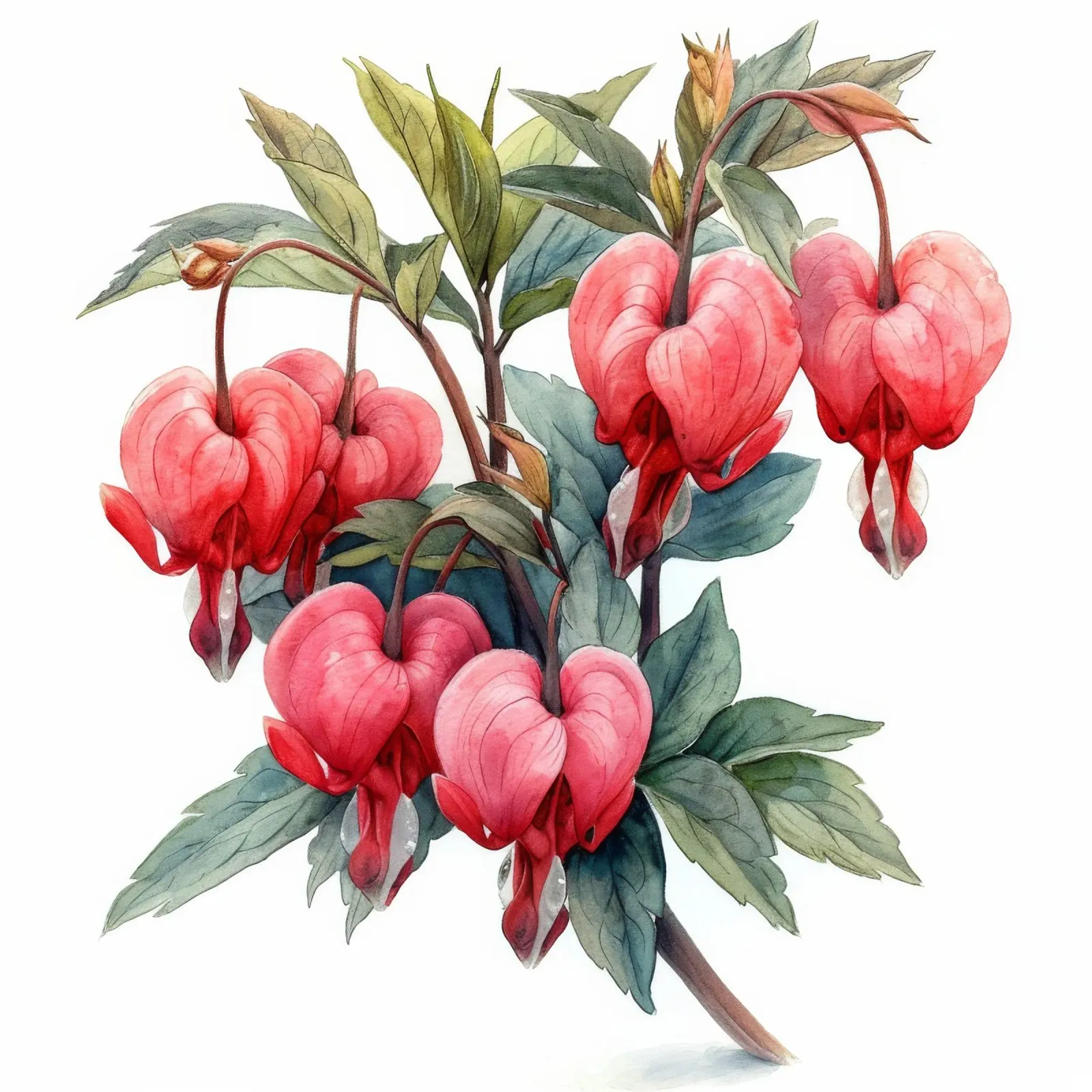 Bleeding Heart Flower 2 canvas by Bold Blooms