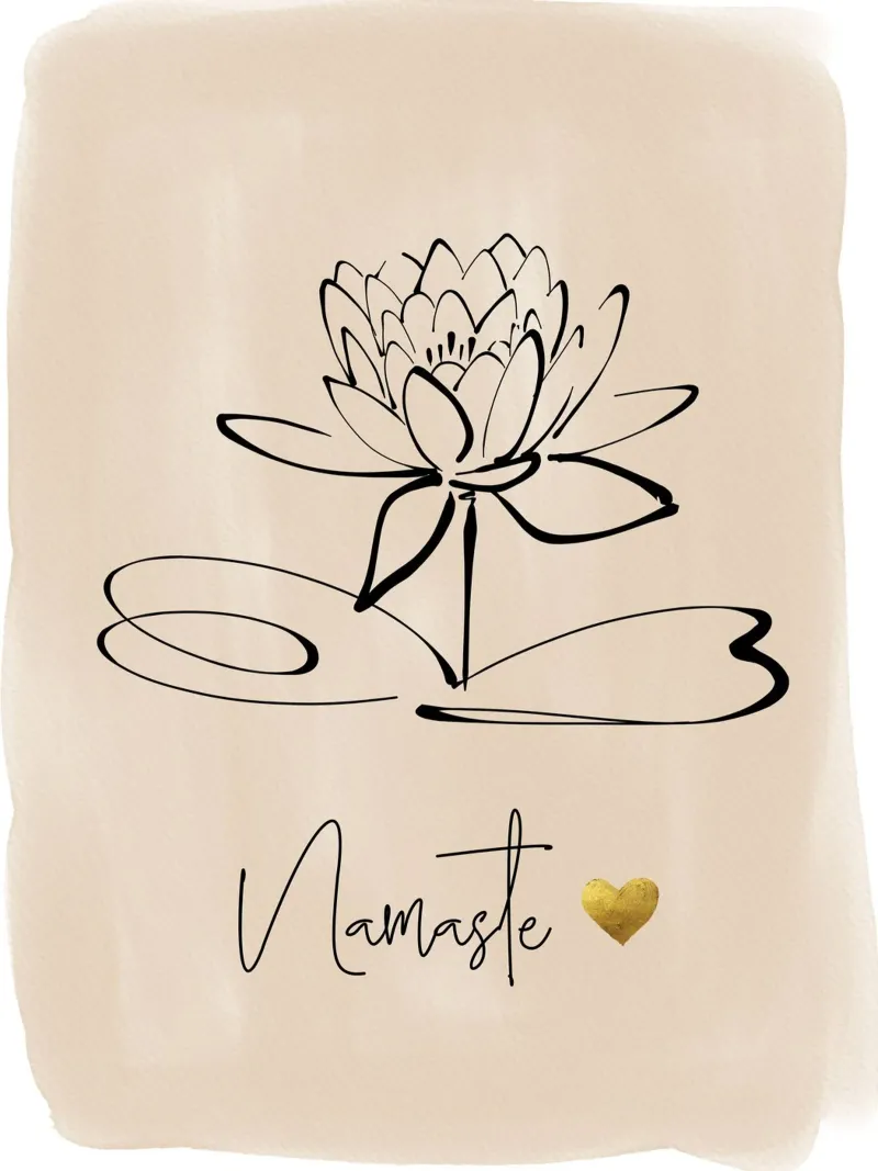 Namaste & Lotus Flower poster da ArtDesign by KBK
