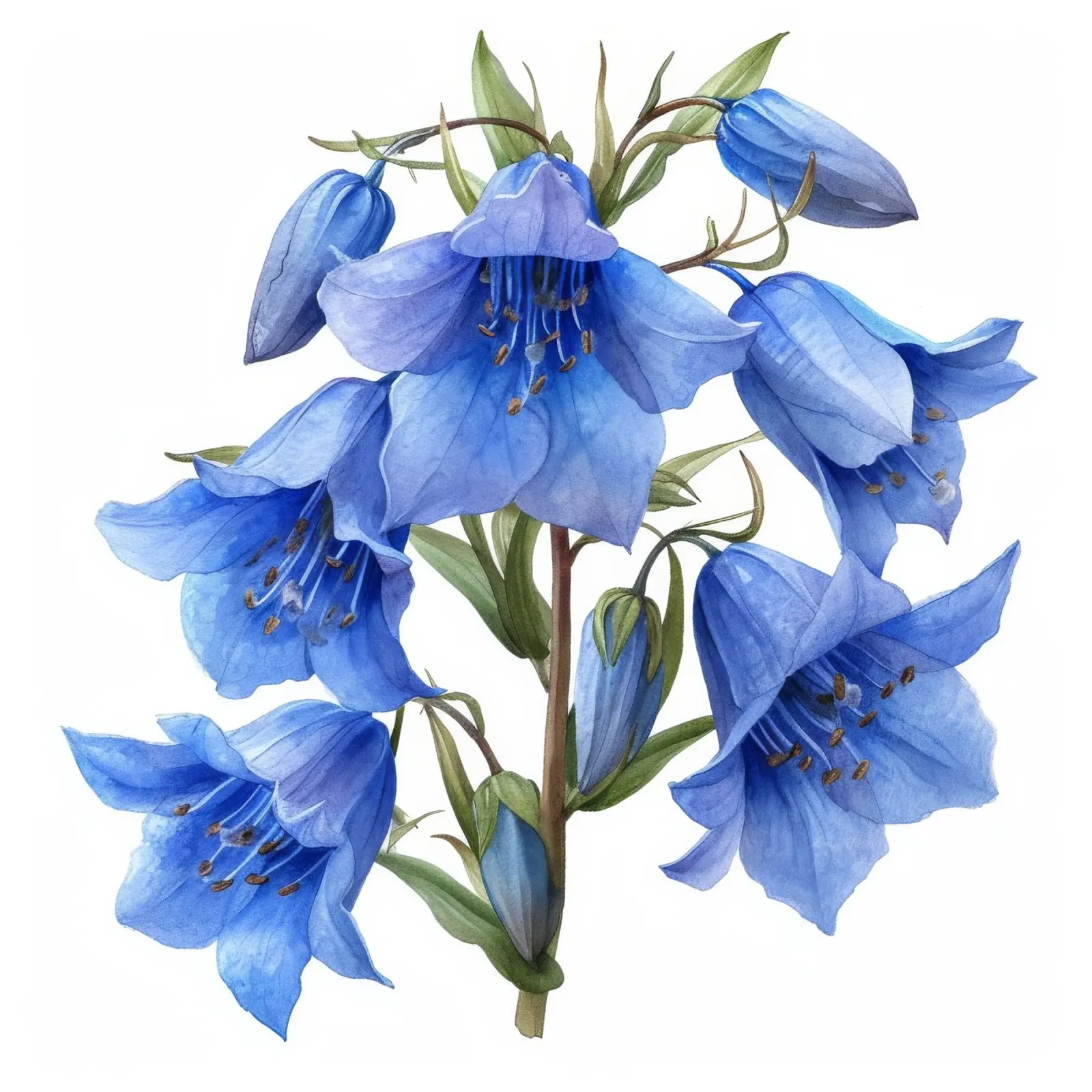 Fiore di campanula 3 carta hahnemühle da Bold Blooms