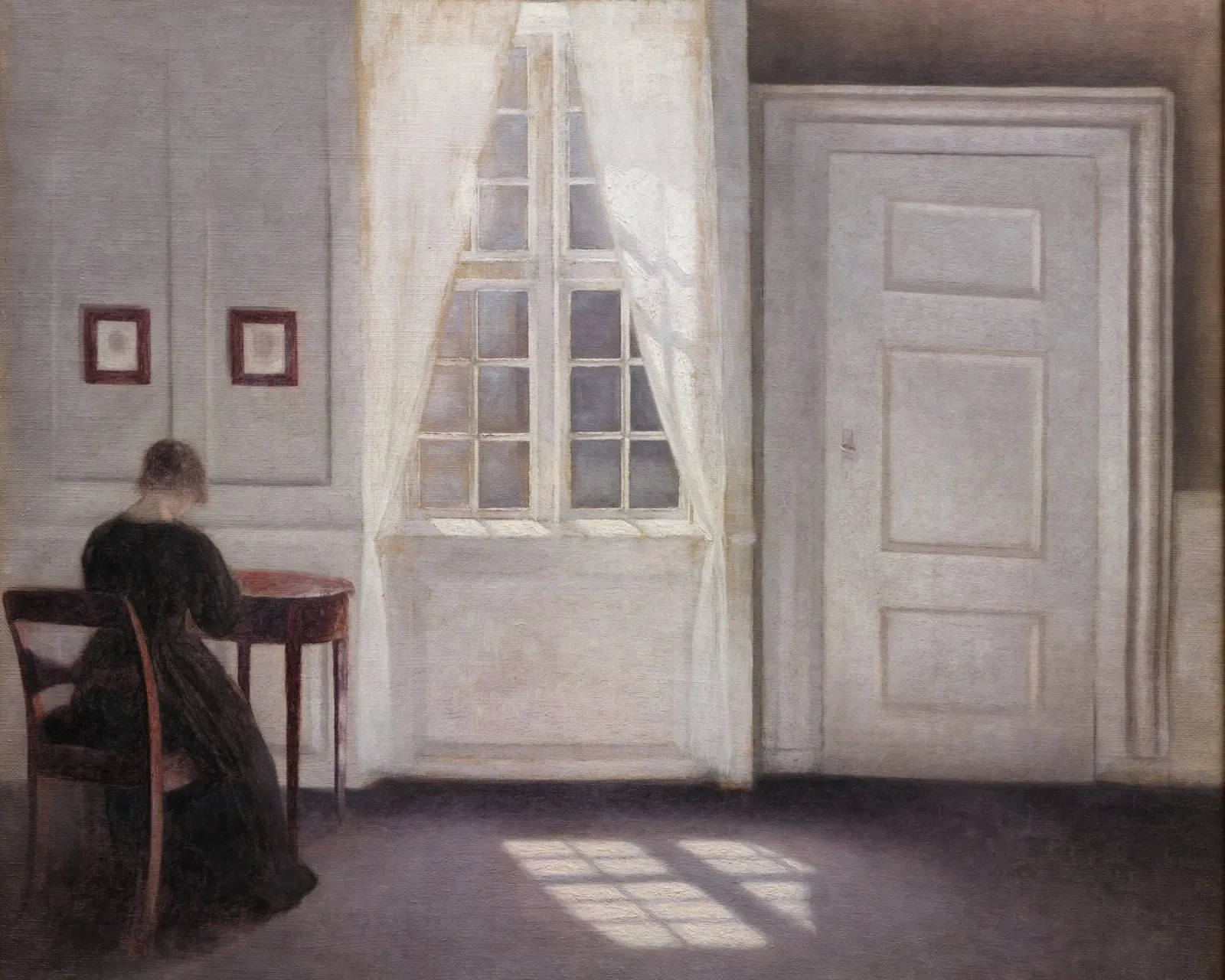 Vilhelm Hammershoi - Ein Zimmer im Haus des Künstlers Acryl-Glas von Timeless Artworks