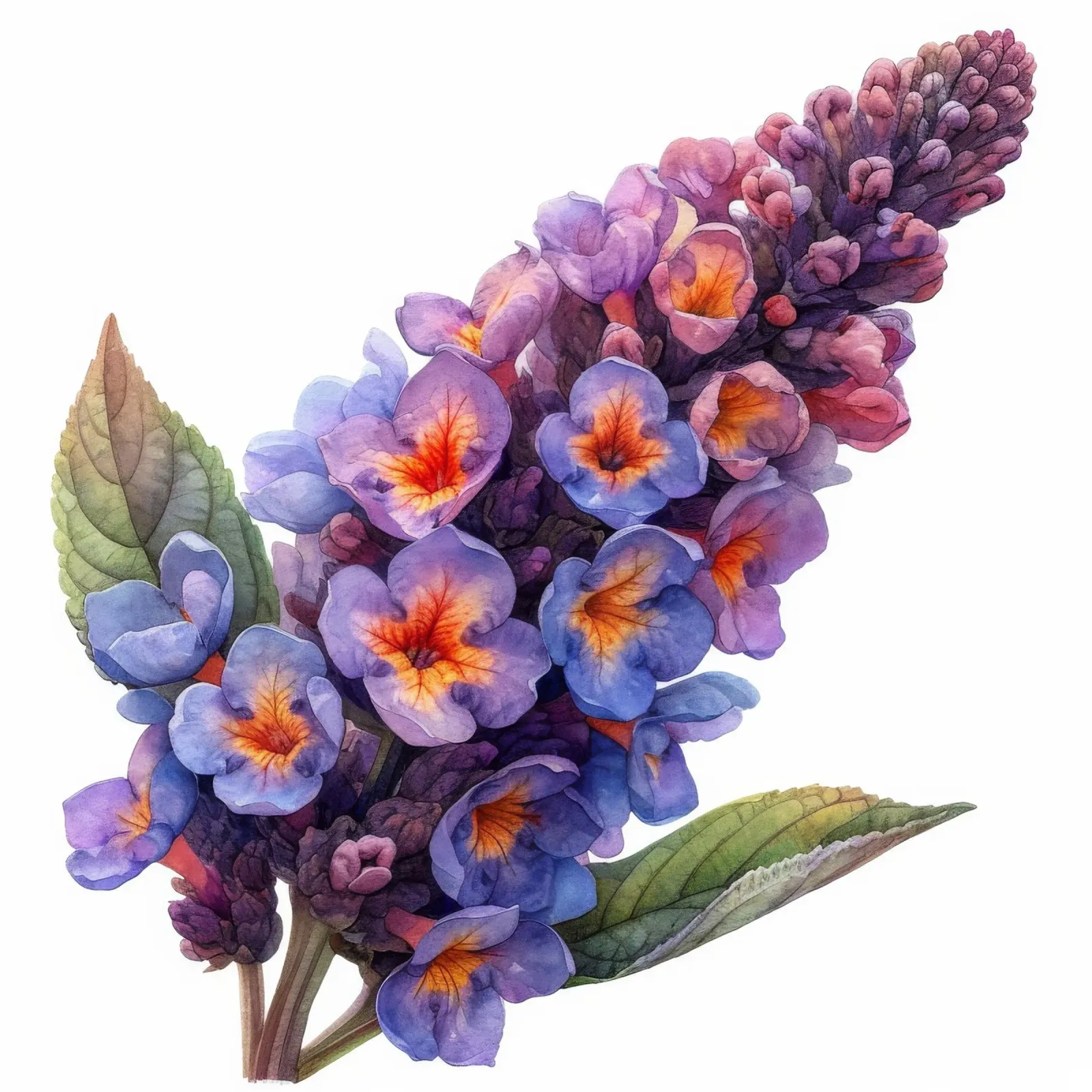 Fiore del cespuglio di farfalle 1 plexiglass da Bold Blooms