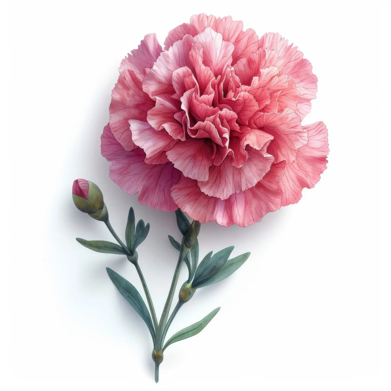 Anjerbloem 1 canvas met Baklijst van Bold Blooms