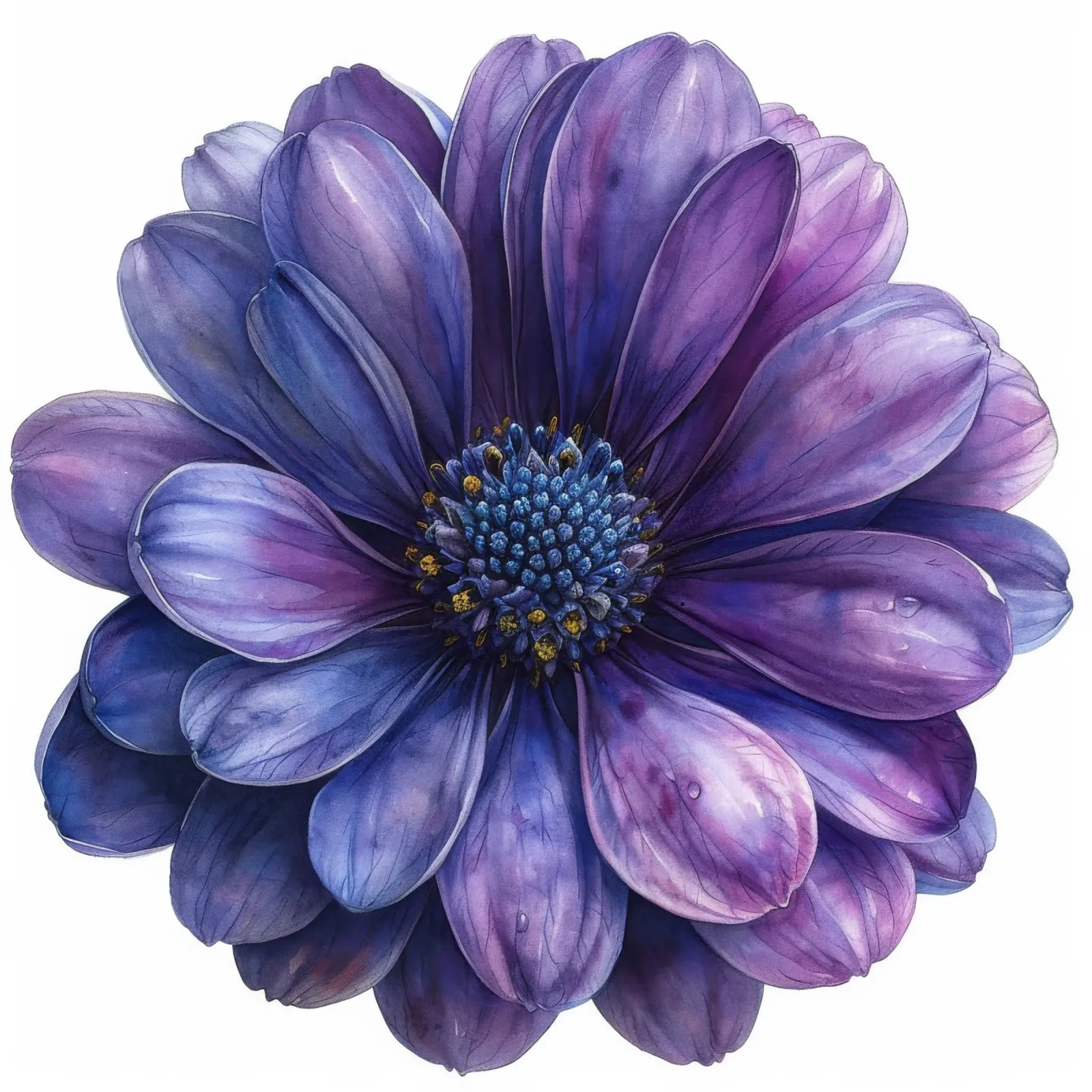 Cineraria Flower 4 forex plate by Bold Blooms