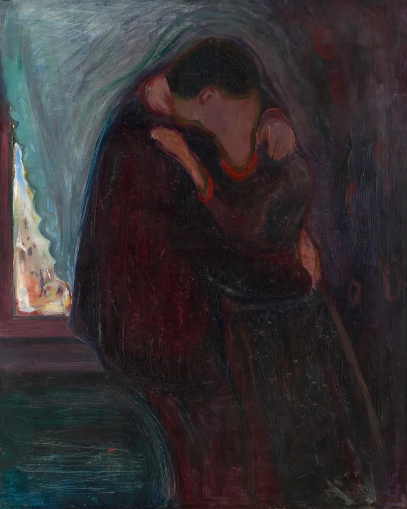 Edvard Munch - Il bacio pellicola backlit da Timeless Artworks