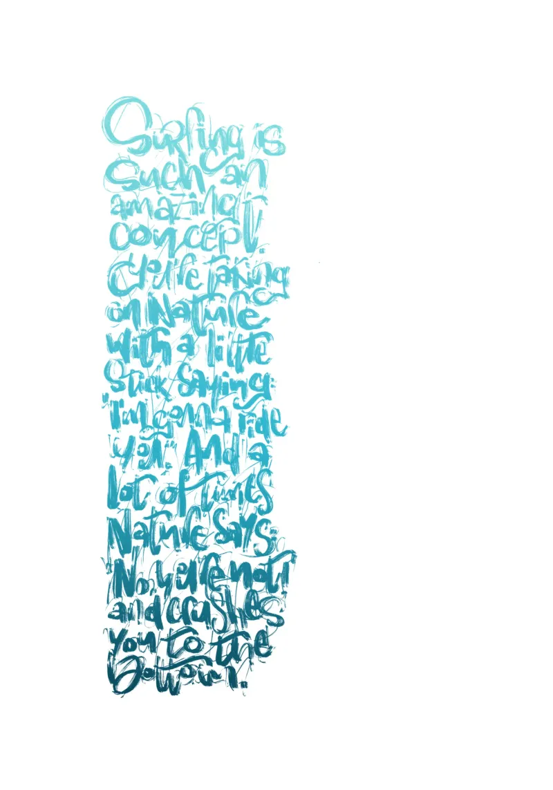 Surfing Concept forex plate by LIMITED EDITION LETTERS