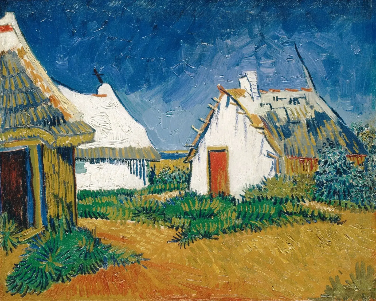 Vincent van Gogh -Three white cottages in Saintes-Maries hahnemühle by Timeless Artworks