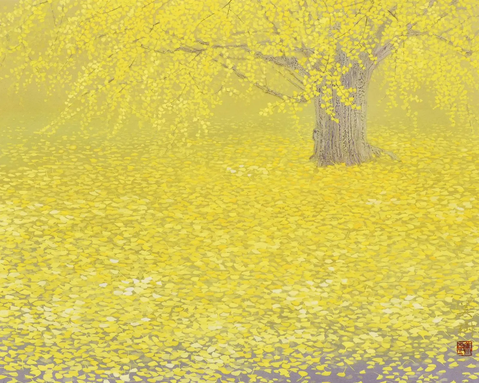 Réverbération du jaune hahnemühle de Noji-Mikiko