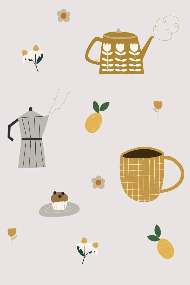 Coffee or Tea poster con telaio in plastica da Menina Lisboa