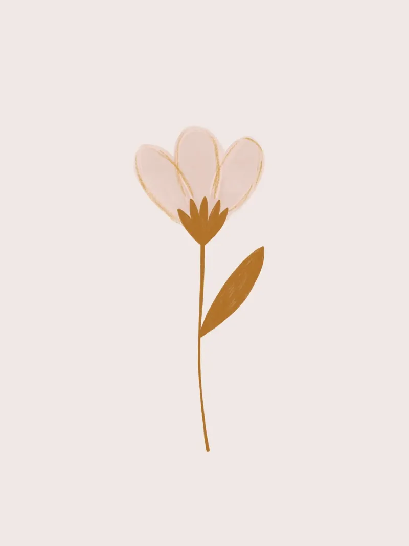 Pink Flower Poster mit Aluminium Rahmen von Menina Lisboa