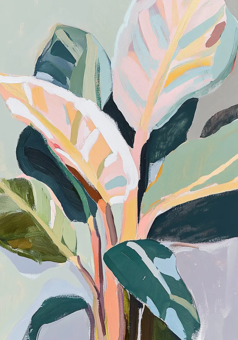 Botanik Calathea Pflanze Fauvismus Hahnemühle von Euphoria Theresa