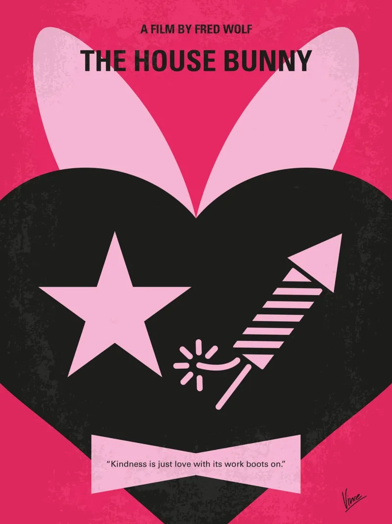 No966 My The House Bunny minimal movie poster pellicola backlit da Chungkong