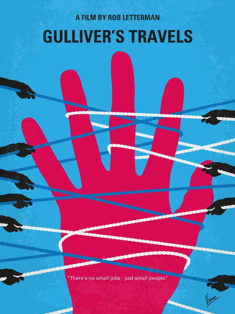 No967 My Gullivers Travels minimal movie poster poster da Chungkong