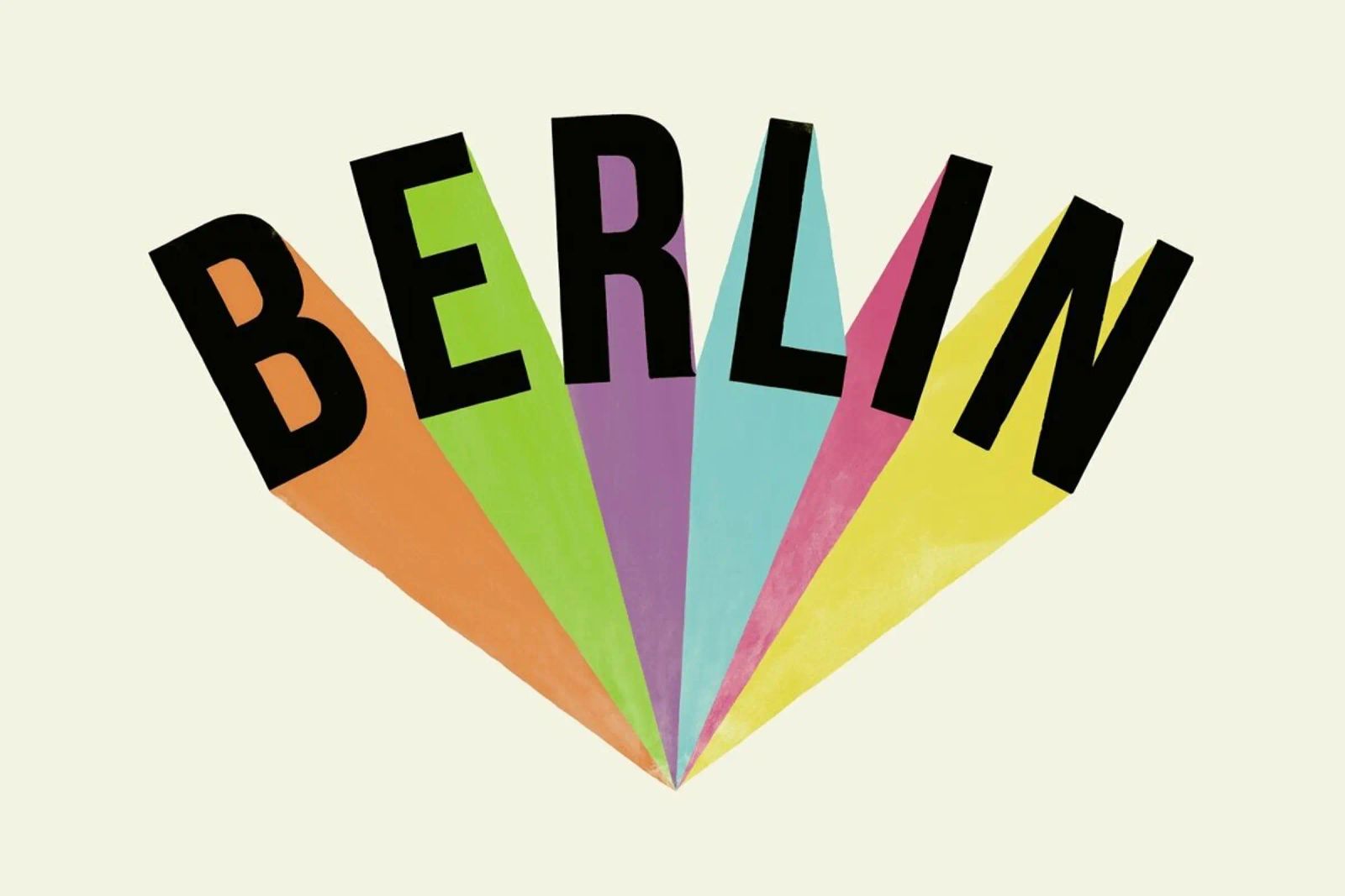 Berlin Typography Poster von Florent Bodart