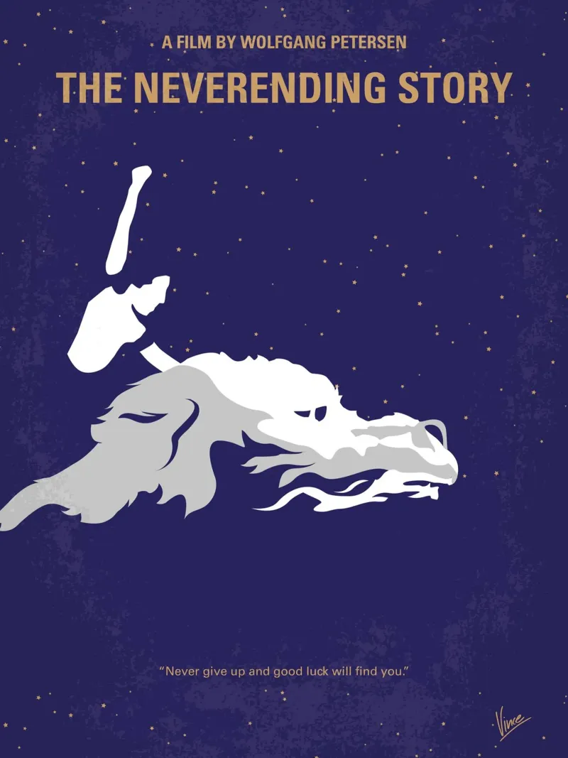 No975 My The NeverEnding Story minimal movie poster pellicola backlit da Chungkong