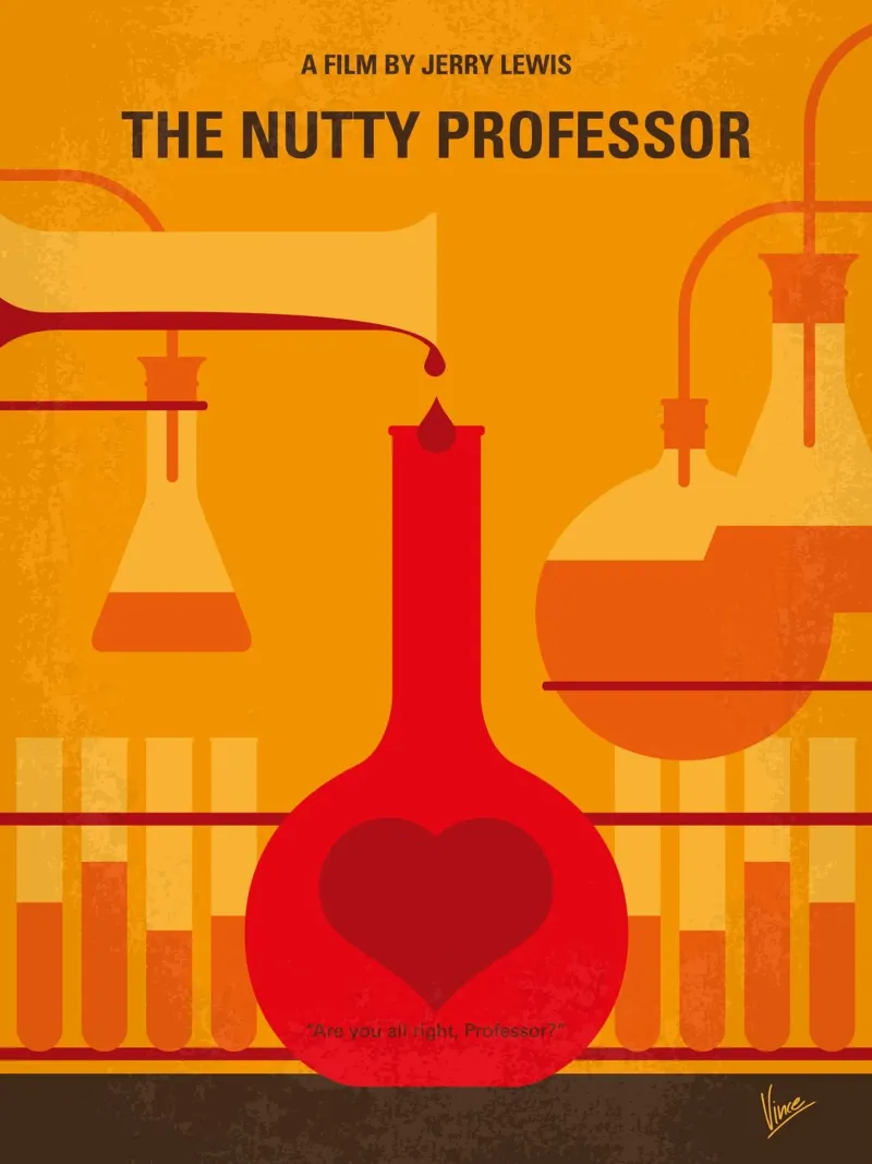No976 My The Nutty Professor minimal movie poster carta hahnemühle da Chungkong
