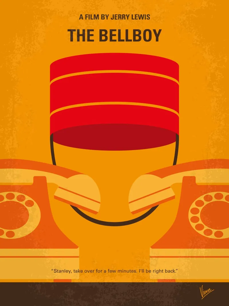 No977 My The bellboy minimal movie poster carta hahnemühle da Chungkong