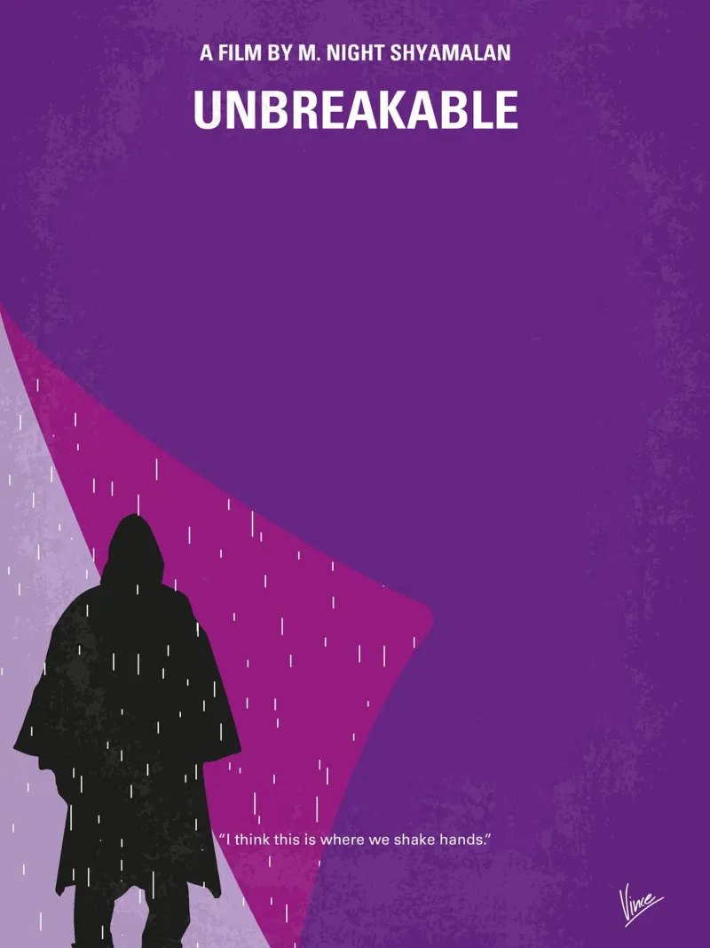 No986 My Unbreakable minimal movie poster poster con telaio in alluminio da Chungkong