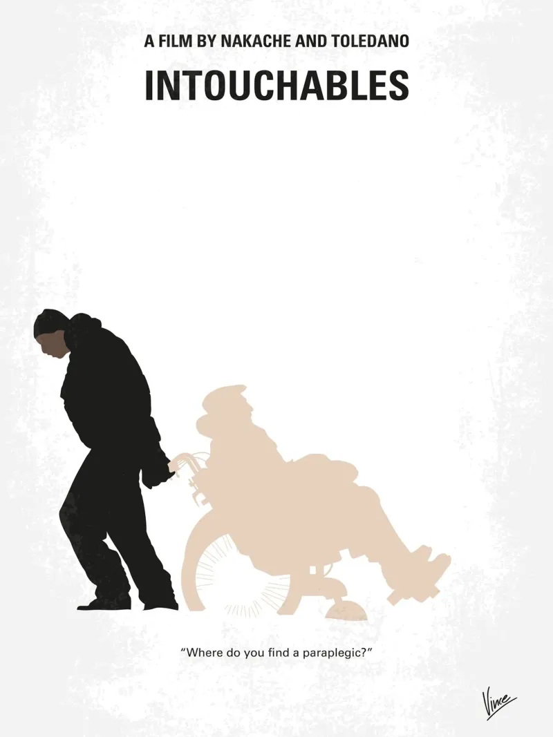 No994 My Intouchables minimal movie poster pellicola backlit da Chungkong
