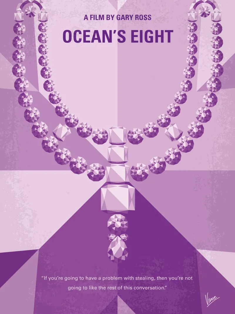 No995 My Oceans Eight minimal movie poster poster da Chungkong
