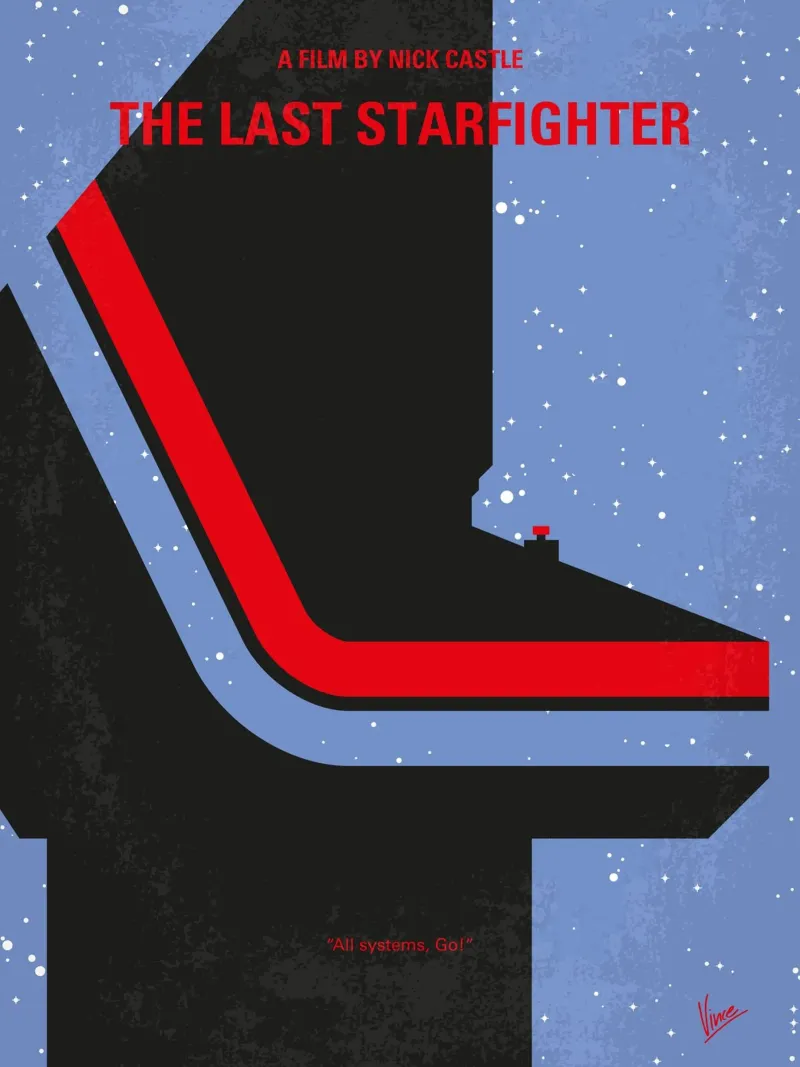 No999 My The Last Starfighter minimal movie poster hahnemühle by Chungkong