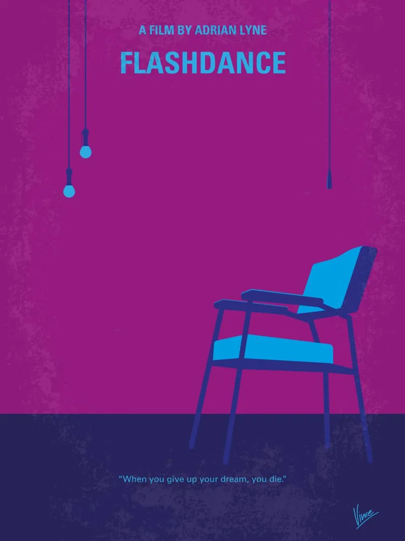 No1002 My Flashdance minimal movie poster poster con telaio in plastica da Chungkong