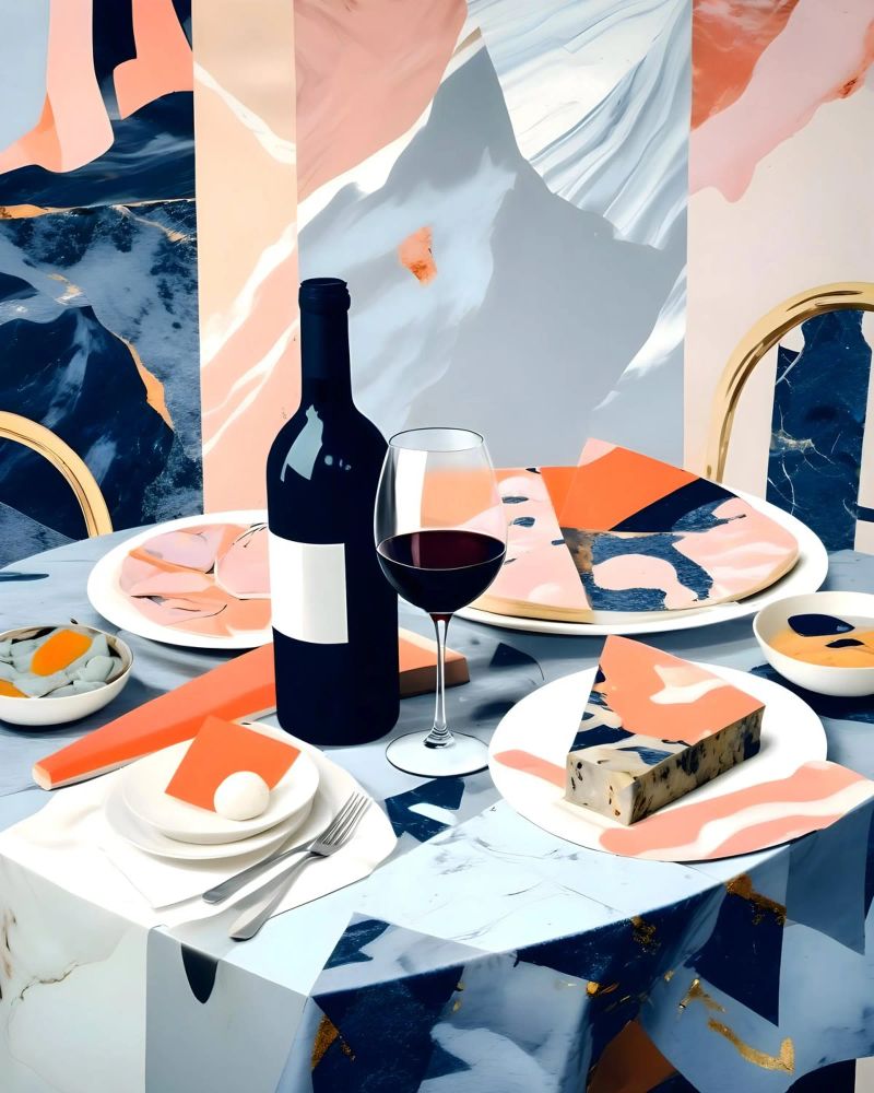 Italian Marble Lunch poster by 83oranges