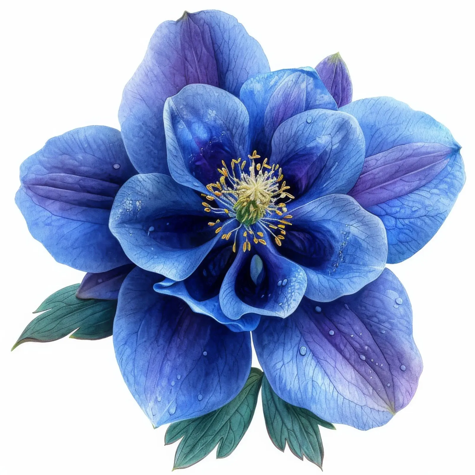 Fiore di aquilegia 3 poster con telaio in legno da Bold Blooms