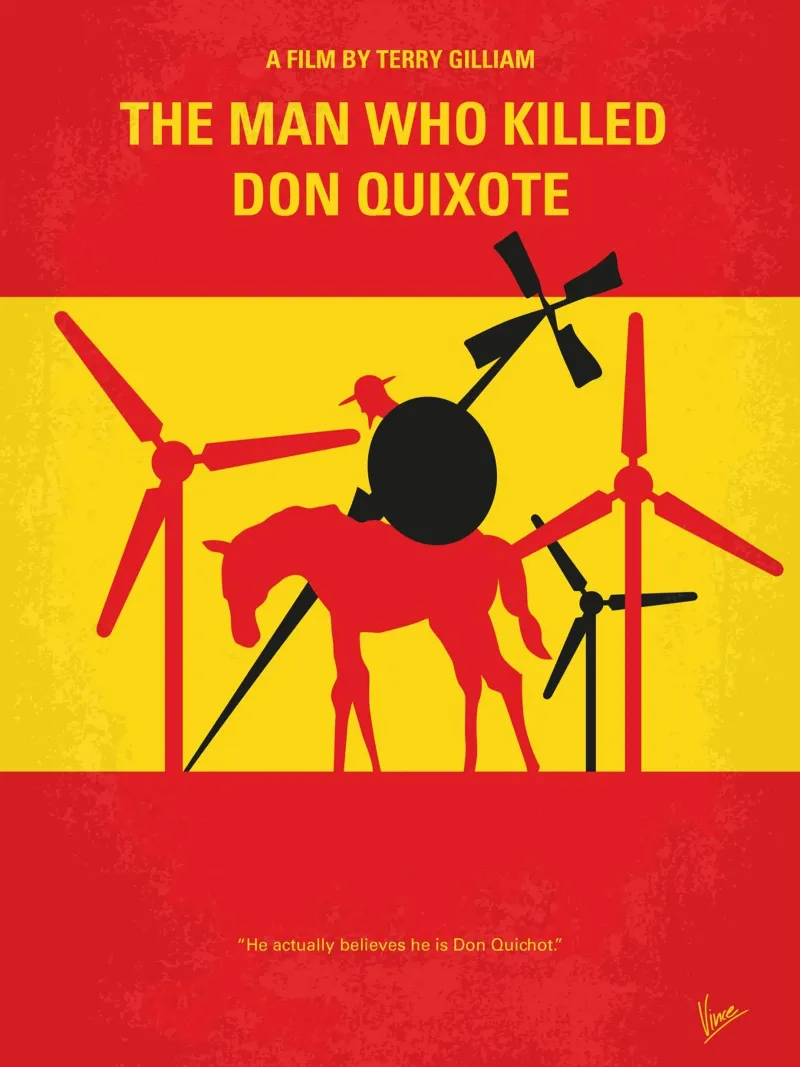 No1008 My The Man Who Killed Don Quixote minimal movie poste pellicola backlit da Chungkong