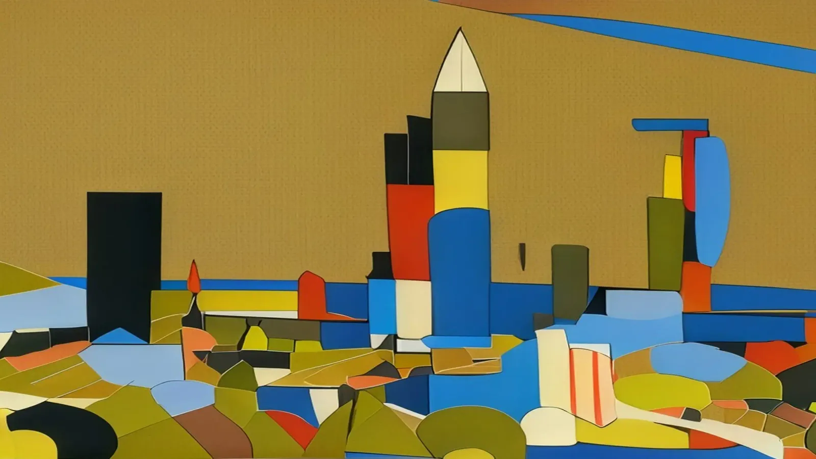 Skyline Francoforte sul Meno _2 plexiglass da Abstract Art by LK
