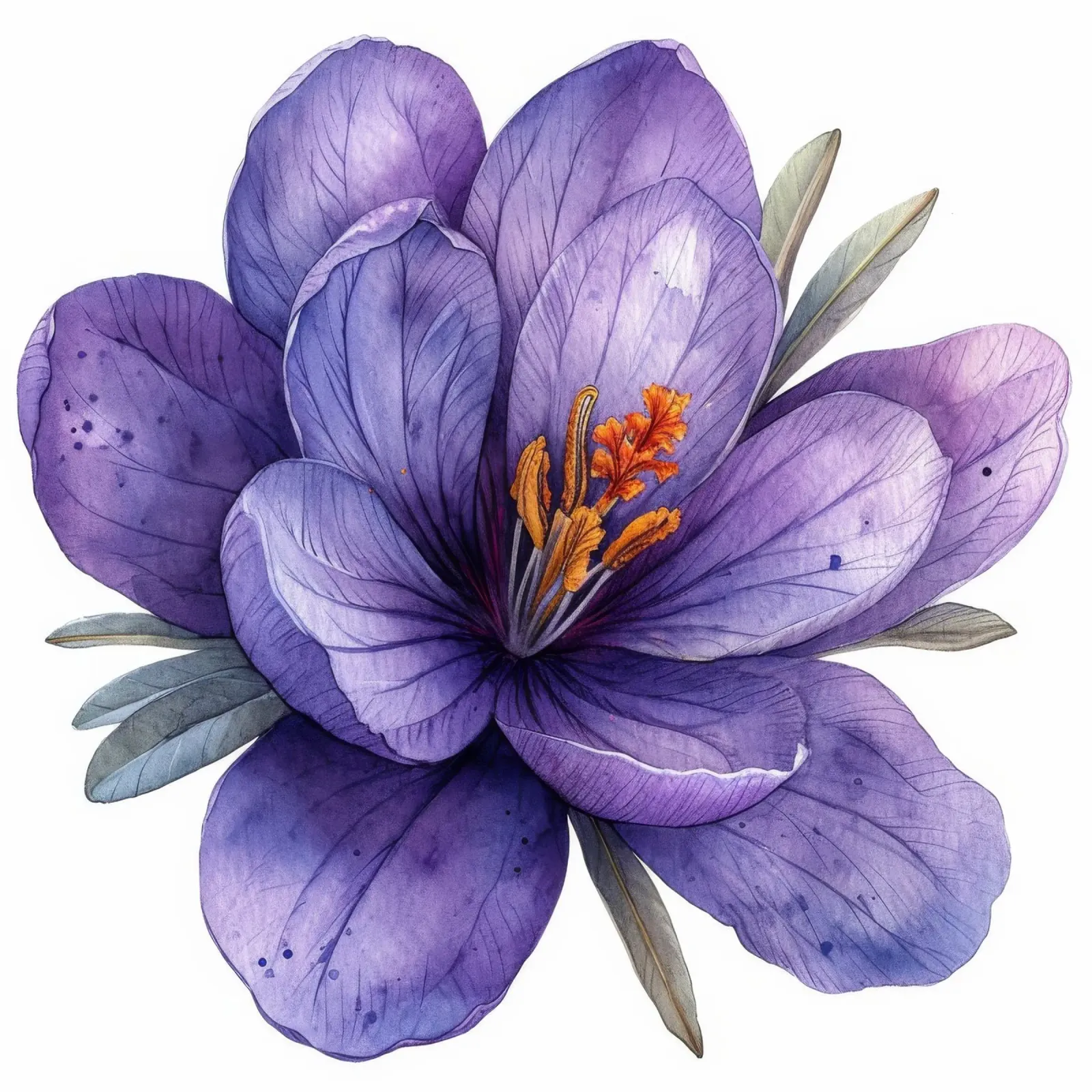 Fiore di croco 2 alluminio dibond da Bold Blooms