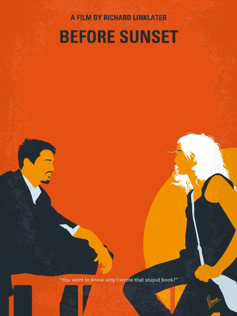 No1012 My Before Sunset minimal movie poster carta hahnemühle da Chungkong