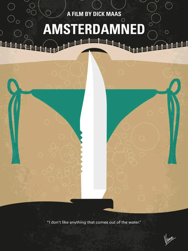 No1016 My Amsterdamned minimal movie poster poster con telaio in plastica da Chungkong