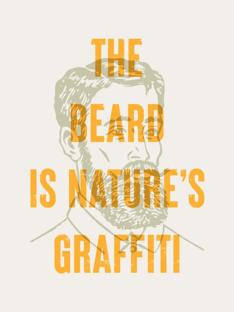 La barba è un graffito della natura pellicola backlit da Vintagrafica