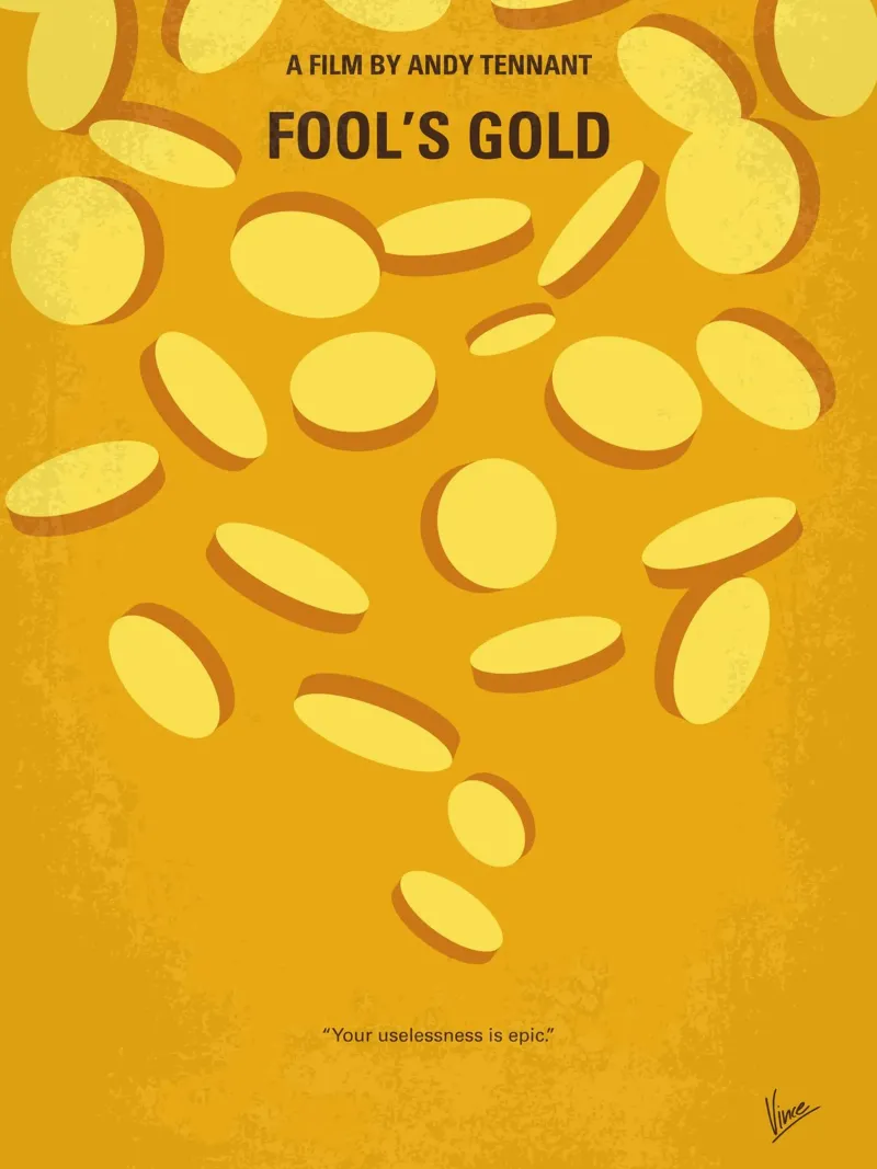 No1034 My Fools Gold minimal movie poster pellicola backlit da Chungkong