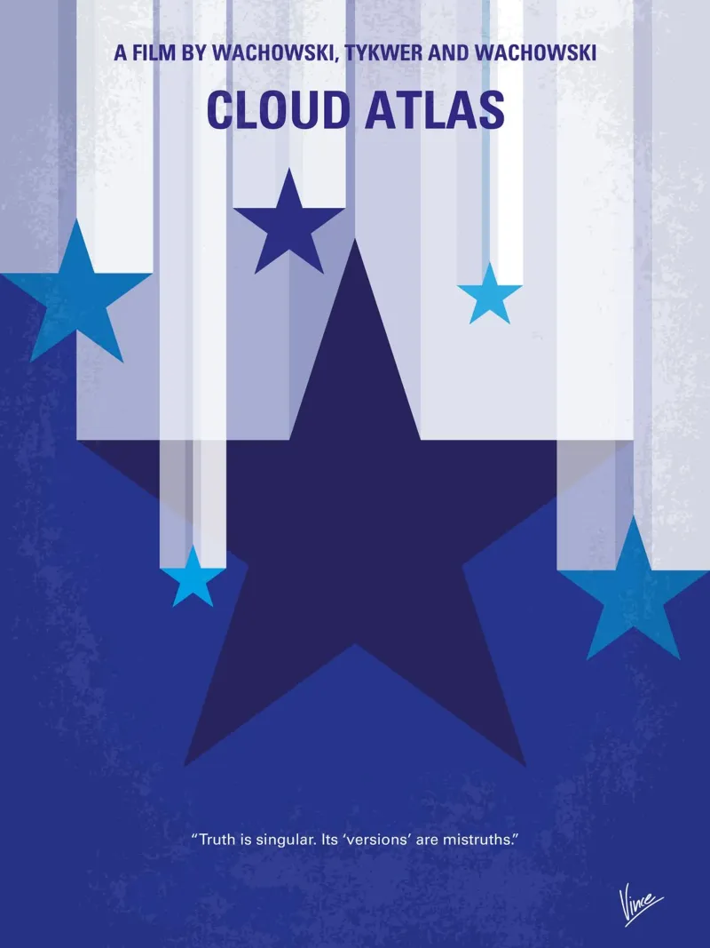 No1041 My Cloud Atlas minimal movie poster alluminio dibond da Chungkong