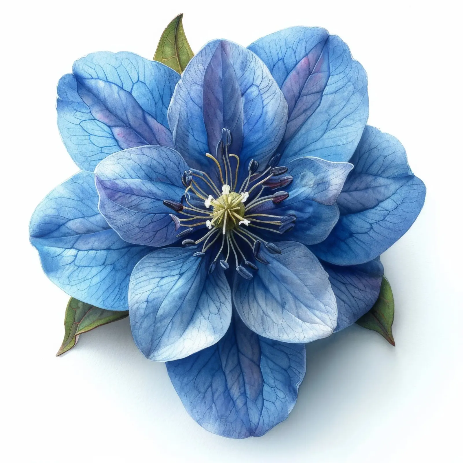 Delphinium bloem 3 canvas van Bold Blooms