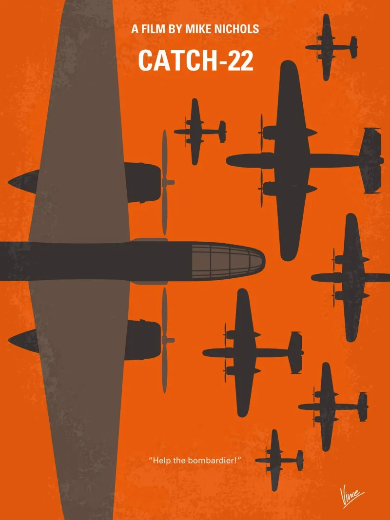 No1047 My Catch 22 minimal movie poster carta hahnemühle da Chungkong