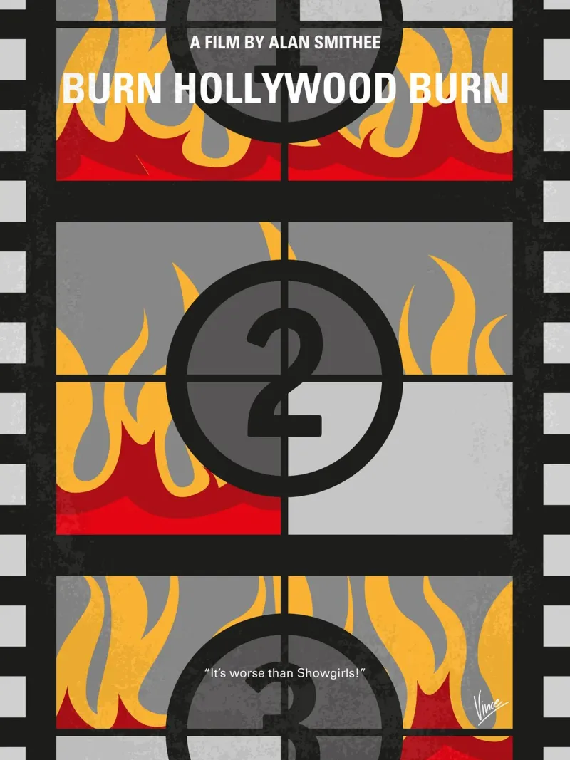 No1056 My Burn Hollywood Burn minimal movie poster poster con telaio in plastica da Chungkong