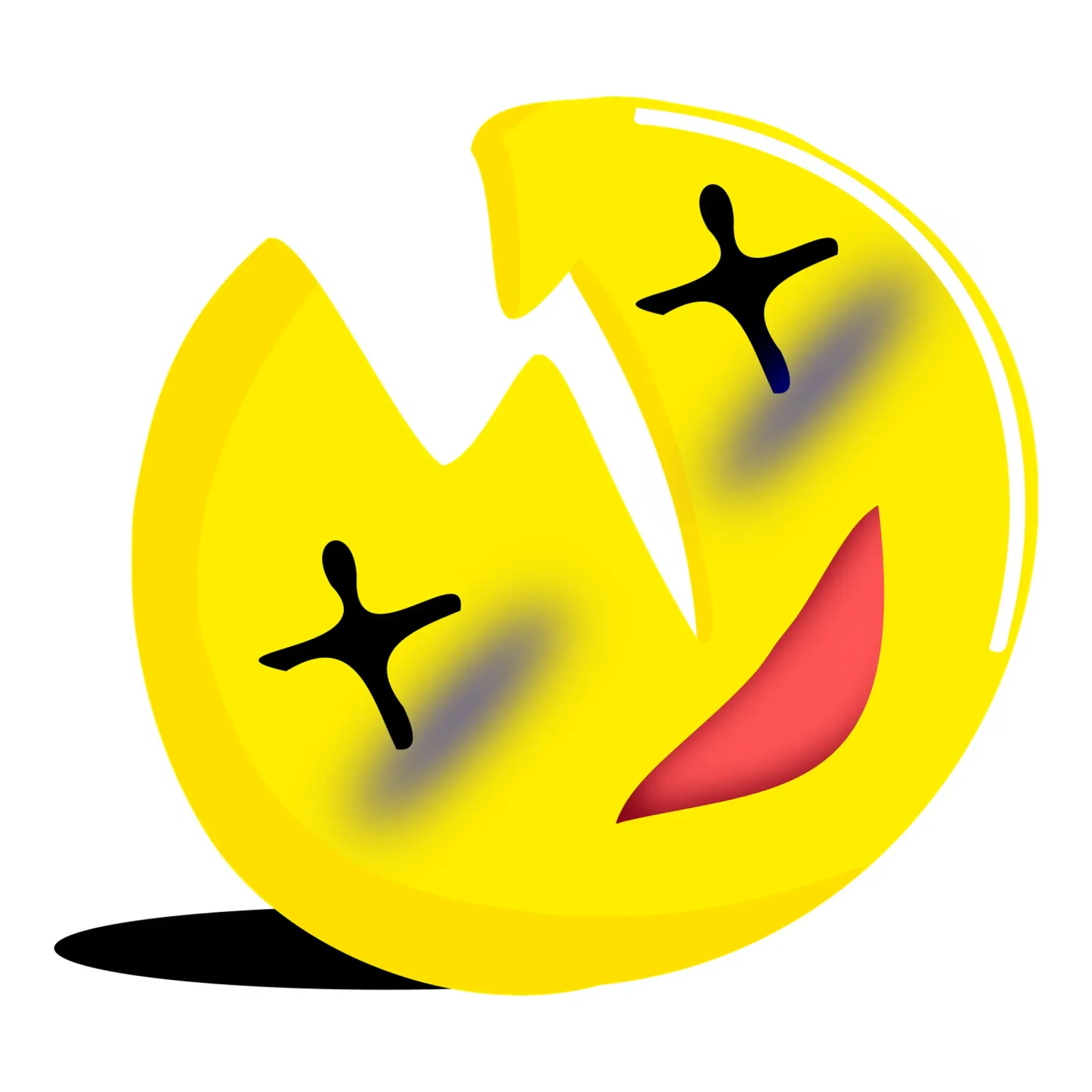Funny Smiling Silly Face Sarcastic Mood Cartoon hahnemühle by sillyindustries