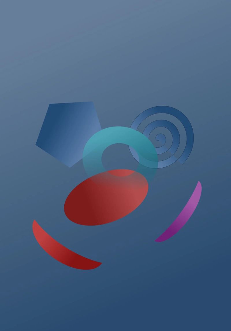 Abstract geometric pattern with blue background canvas by Something for you